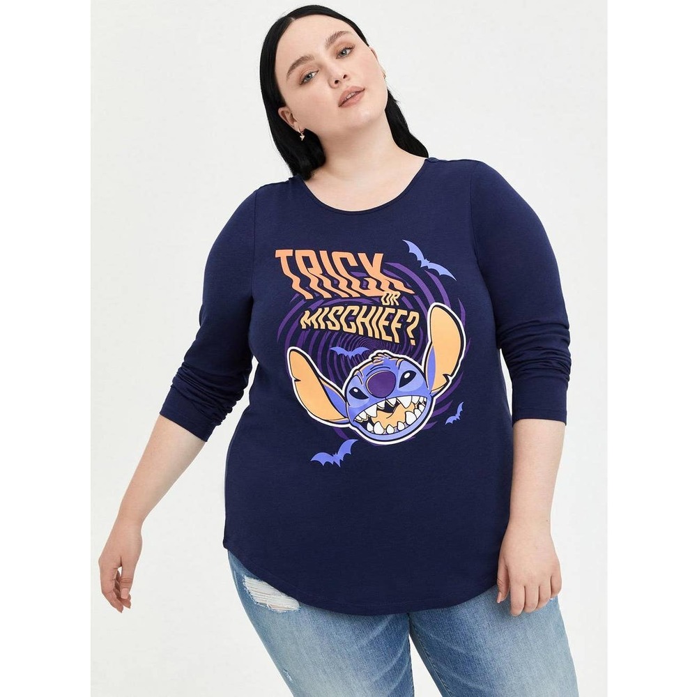 Torrid Cotton Disney Lilo & Stitch Mischief Strap Top Shirt Plus Size: 00X (10)